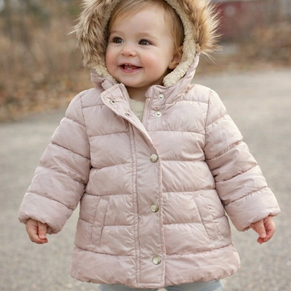 Old Navy Girls Size 18-24 months Frost-Free Winter Coats Long Puffer Jacket